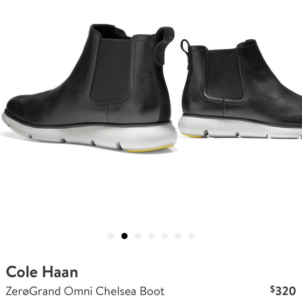 New Cole Haan Black Zerogrand Omni Waterproof Chelsea Boot!